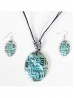 Fashion Letters Print Nacklace and Earrings Set